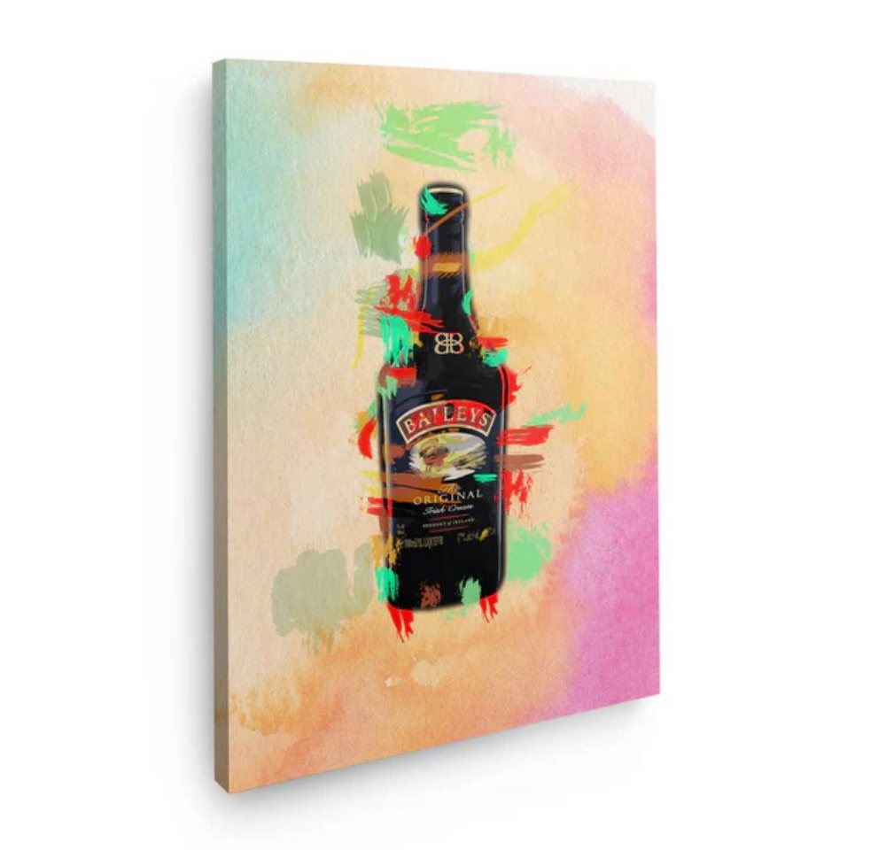 Art100 Leinwandbild VIBRANT BAILEYS BOTTLE Pop Art Leinwandbild Kunst von Art100