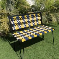 Handgewebtes Design Metall Bank Sofa Deko Für Zuhause Geschenk Besondere Person von ArtOfCity