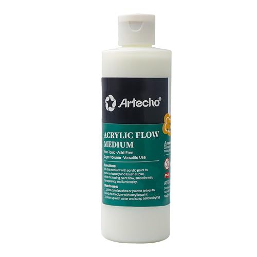 Artecho Pouring Medium 236ml（8oz） für Acrylfarben, Pouring Acrylfarben Medium, Verbessert die Fließverhaltens von Acrylfarben von Artecho