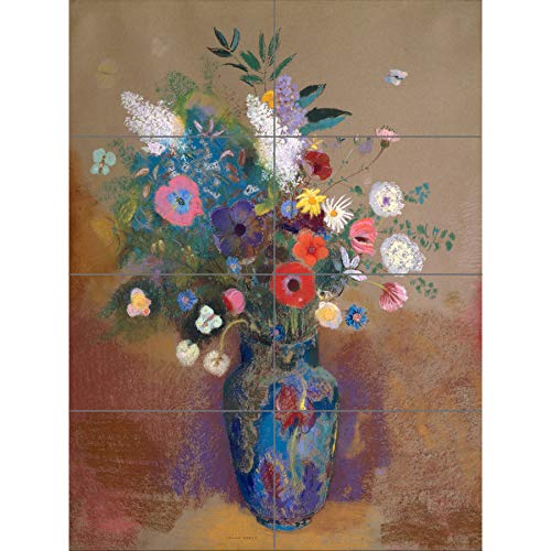 Artery8 Flowers Odilon Redon XL Giant Panel Poster (8 Sections) Blumen von Artery8