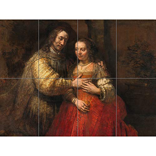 Artery8 Rembrandt Portret Van Een Paar Als Oud XL Giant Panel Poster (8 Sections) von Artery8