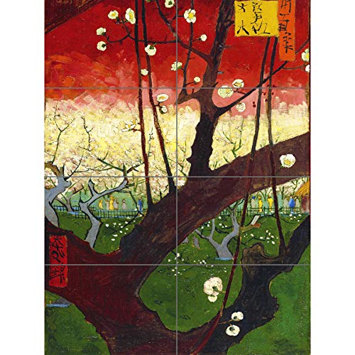 Artery8 Vincent Van Gogh Bloeiende Pruimenboomgaard Naar Hiroshige XL Giant Panel Poster (8 Sections) von Artery8