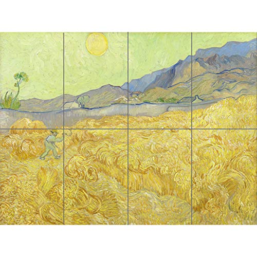 Artery8 Vincent Van Gogh Wheatfield With A Reaper XL Giant Panel Poster (8 Sections) von Artery8
