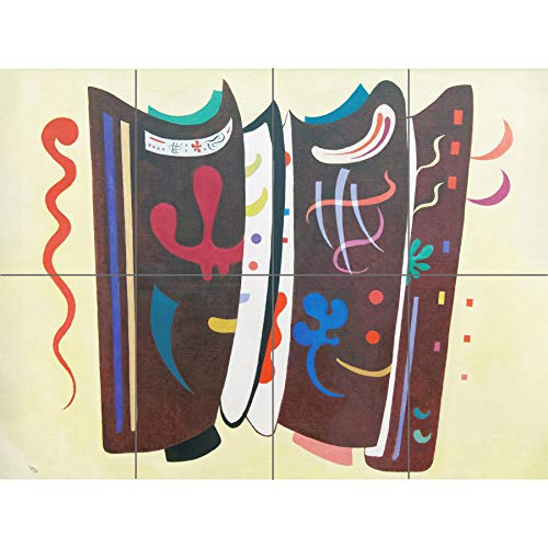 Artery8 Kandinsky Brown Supplement Colourful Abstract Painting XL Giant Panel Poster (8 Sections) Bunt Abstrakt Gemälde von Artery8