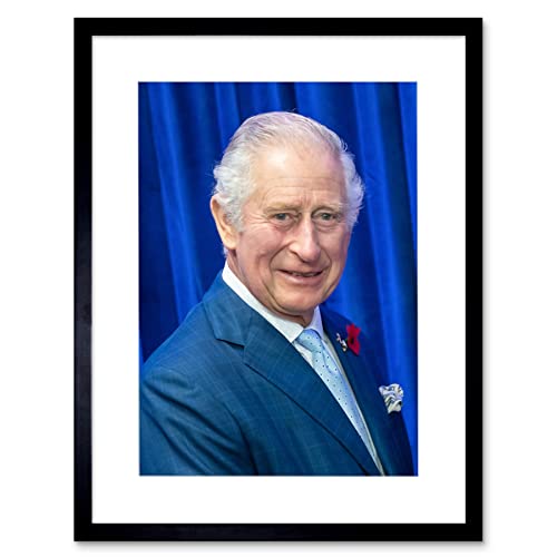 Artery8 King Charles III Third of England Scotland United Kingdom Glasgow Photo Artwork Framed Wall Art Print 12X16 Inch von Artery8