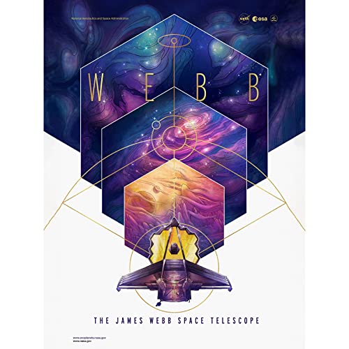 Artery8 NASA Exoplanet Travel Bureau The James Webb Space Telescope Poster Large XL Wall Art Canvas Print von Artery8