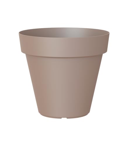 Artevasi Capri-Topf, Runder Plastiktopf, 35cm, Farbe: Taupe von Artevasi