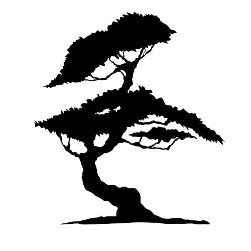 Bonsai Japanischer Baum wiederverwendbare Schablone A3 A4 A5 & größere Größen Wanddekoration / T4 (PVC wiederverwendbare Schablone, XS Größe - 50 x 70 cm, 19,7 x 27,6 Zoll) von Artistic Sponge