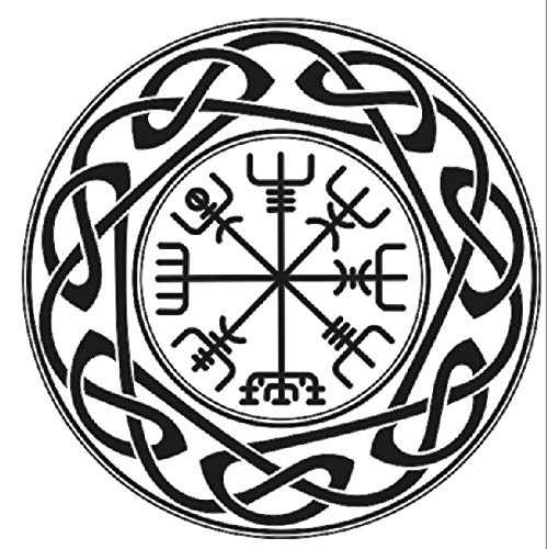Keltisches Mandala mit Runen wiederverwendbare Schablone A5 A4 A3 & größere Größen Orientalischer Reisestil / M13 (PVC wiederverwendbare Schablone, A5 Größe - 148 x 210 mm, 14,7 x 21,1 cm) von Artistic Sponge