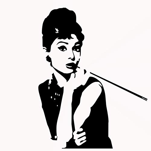 Wiederverwendbare Schablone von Audrey Hepburn, große Größen, Wanddekoration, moderne Schauspielerin Film/Audrey (Mylar, wiederverwendbare Schablone, A3-Größe – 297 x 420 mm von Artistic Sponge