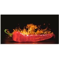Artland Küchenrückwand "Roter scharfer Chilipfeffer", (1 tlg.), Alu Spritzschutz mit Klebeband, einfache Montage von Artland