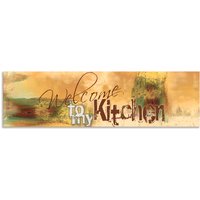 Artland Küchenrückwand "Willkommen in meiner Küche", (1 tlg.), Alu Spritzschutz mit Klebeband, einfache Montage von Artland