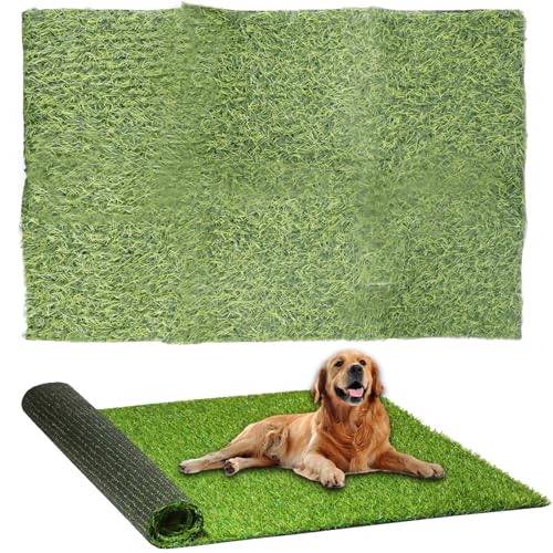 Asfrode Hundetoilette für Kleine Hunde, 40 * 60cm Hundeklo Kunstrasen, Wiederverwendbare Hundetoilette für den Innen- und Außenbereich, Trainingsunterlage für zuhause,Balkon,Rasen, Haustiertoilette von Asfrode