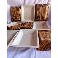 Personalisierte 97" Natürliche Holz Teigschalen Weiß Auf Der Innenoberfläche Gemalt. Qty 10 Wunderschöne Gravierte Geschäftsname Kerzenschalen von AssortedAfricanGifts