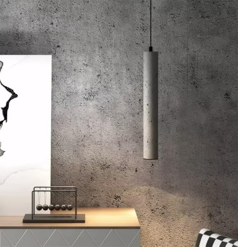 AstrizLamp Esstisch Beton Hängeleuchte LED Industrial Style Küche Lang Pendelleuchte Zylinder 4500K Naturlicht Höhenverstellbar Zylinder Dekoration Hängelampe Leuchte, für Schlafzimmer Wohnzimmer Bar AstrizLamp Esstisch Beton Hängeleuchte LED Industrial Style Küche Lang Pendelleuchte Zylinder 4500K Naturlicht Höhenverstellbar Zylinder Dekoration Hängelampe Leuchte, für Schlafzimmer Wohnzimmer Bar von AstrizLamp