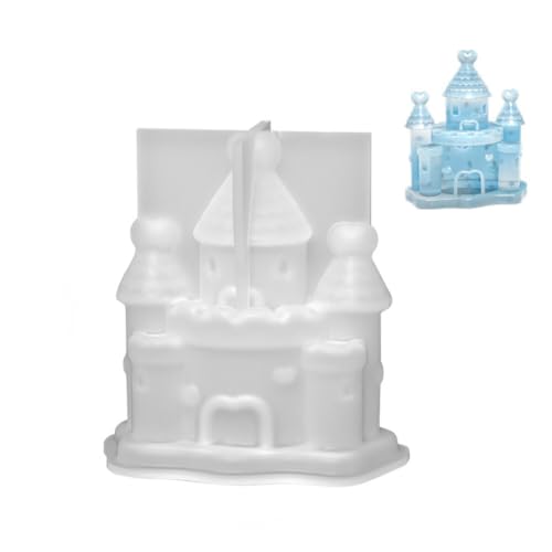 Asudaro 3D Schloss Silikonform Epoxy Kerze Silikonform DIY Kerze Form Europäische Architektur Backformen DIY Schokolade Süßigkeiten Kuchen Ton Kuchen Dekoration für Kerzenherstellung Seife Wachs #02 von Asudaro