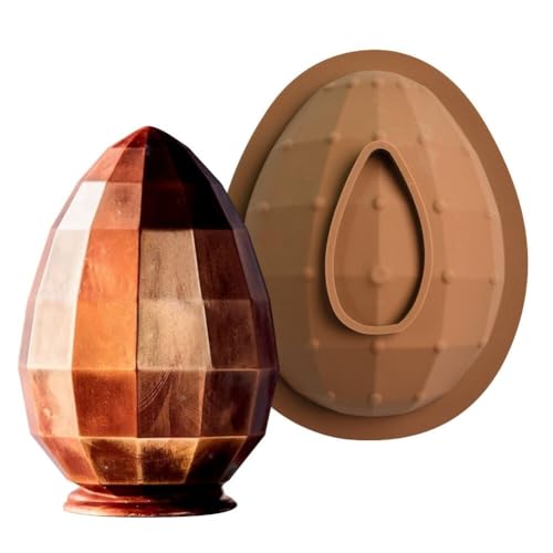 Ostern Schokolade Ei Formen,Asudaro Silikon Osterei Schokolade Formen Non-Stick Diy Backen Süßigkeiten Formen für Ostern Dekorationen Halbkugel Silikonform Backformen Typ 1 von Asudaro