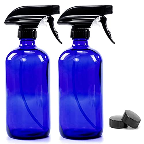 Asukohu Leere Glas-Sprühflaschen, nachfüllbarer Behälter für ätherische Öle, 250 ml, 2 Stück von Asukohu