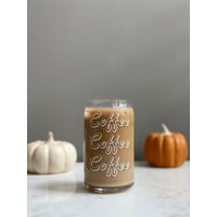 Eiskaffee Bierdose Glas, Glas Kaffeetasse, Sodaglas Kanne, Glaskanne, Kaffeeglastasse, Weihnachtsgeschenk, Geburtstagsgeschenk von AtassisBoutique