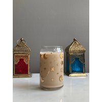 Ramadan, Ramadan Glas, Ramadan Dekor, Eiskaffee Glas, Eiskaffee Tasse, Soda Tasse, Gold Stern Glas, Geburtstag Geschenk, Ramadan Mubark von AtassisBoutique