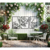 Metall Rosen Wandkunst, Blumen Wandbehang, Wandzeichen, Metalldekor, Florale Wanddeko, Rosenkunst, Einweihungsgeschenk von AtelierMetalWallArt