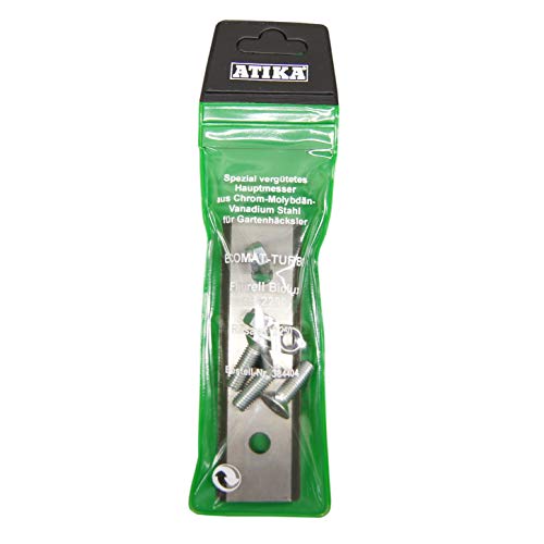 ATIKA Ersatzteil | Hauptmesser mit Schrauben komplett für Gartenhäcksler Turbo von Atika
