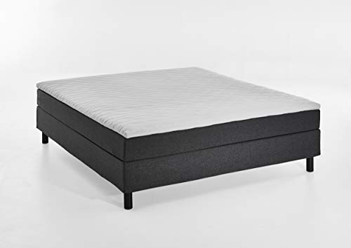 Atlantic Home Collection Happy Boxbett ohne Kopfteil, Bonellfederkern- Matratze, Härtegrad H2, Stoff, Anthrazit, 160/200 cm, Liegehöhe ca. 58 cm Atlantic Home Collection Happy Boxbett ohne Kopfteil, Bonellfederkern- Matratze, Härtegrad H2, Stoff, Anthrazit, 160/200 cm, Liegehöhe ca. 58 cm von Atlantic Home Collection