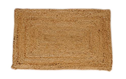 Atout Ciel Rechteckiger Teppich aus Jute, geflochten, Natur, 60 x 90 cm von Atout Ciel