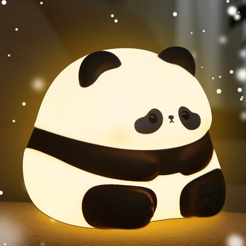 Niedliche Panda Nachtlicht Attivolife Kinder LED Krankenpflege Lampe Tier weich Silikon Nachttisch tragbare Lampe ideal indoor indirekte Beleuchtung Zimmer Schlafzimmer Kissen Dekor von Attivolife