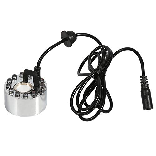 Atyhao Aluminium Nebelmaschine Wasserfontäne Teich Nebelmaschine Luftbefeuchter Zerstäuber Mini Nebelmaschine mit 12 Farbwechsel LED-Leuchten(#1) von Atyhao