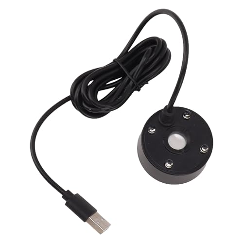 Atyhao LED-Nebelmacher, USB, Bunte Lichter, 5 V, Ultraschall-Zerstäuber, Teich, Steingarten, Aquarium, Waschbecken, Geruchsfilterung, Breite Anwendung (Black) von Atyhao