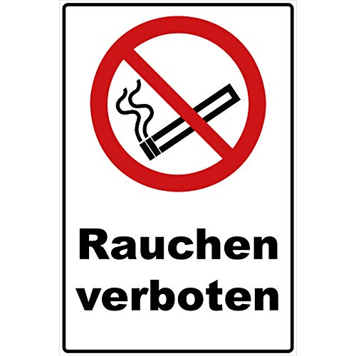 Schild Rauchen verboten Schild Verbotszeichen mehrfarbig 30 x 20 x 0,3 cm Hartschaumplatte Rauchverbot Schild, Nichtraucher Schild P002 - Rauchen-verboten Schild Rauchen verboten Schild Verbotszeichen mehrfarbig 30 x 20 x 0,3 cm Hartschaumplatte Rauchverbot Schild, Nichtraucher Schild P002 - Rauchen-verboten von Aufklebo