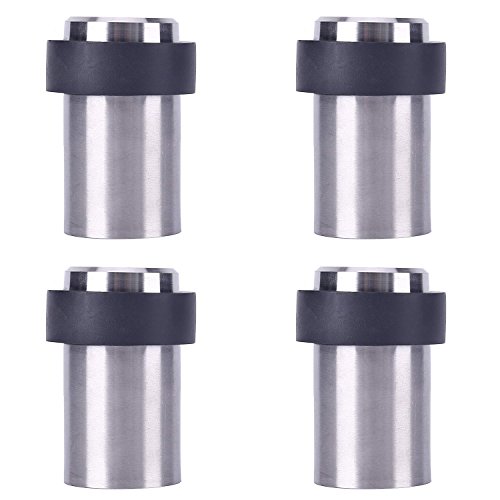 4 x Türstopper aus Edelstahl für Bodenmontage (Zum Schrauben/Bohren) Edelstahl-Design Tür Stopper Puffer ø32mm, 60mm Hoch von Aulyun