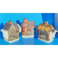 Sadler The Old Mill, Pottety, & Forge Teekanne Set Vintage Made in England von AuraVintageBoutique