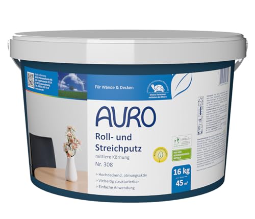 Auro Roll- und Streichputz 16 kg mittlere Körnung von Auro