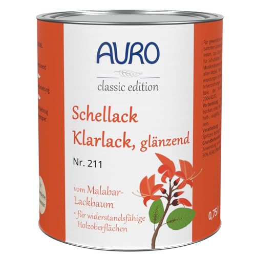 AURO Schellack-Klarlack glänzend Nr. 211 - 0,75 L von Auro