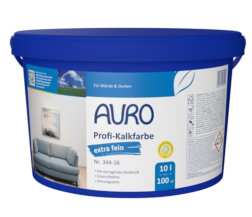 AURO Profi-Kalkfarbe extra fein -weiß - Nr. 344-16 - 10 Liter von Auro