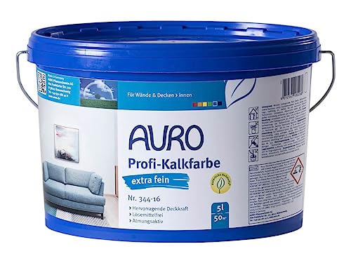 AURO Profi-Kalkfarbe extra fein - weiß - Nr. 344-16 - 5 Liter von Auro