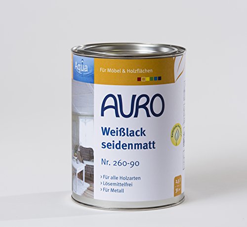 Auro Weißlack Aqua, seidenmatt von Auro