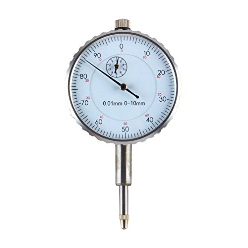 Ausla Mechanische Messuhr, Dial Test Indicator, 0,01 mm genaue Uhr, Zündeinstelluhr für Welle auszulaufen, Wellenschub, Getriebe Gegenreaktion, 0-10mm Außenmessung von Ausla