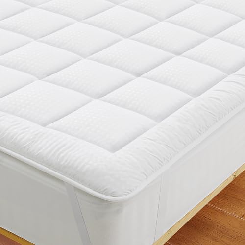 Autsel Matratzenauflage Mikrofaser 140x200cm Matratzenschoner für Matratze Boxspring bis 20-30 cm Matratzenschutzbezüge Allergiker geeignet Weiß von Autsel