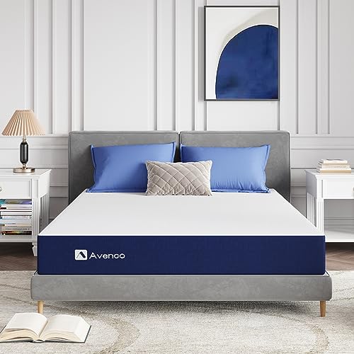 Avenco Matratzen 120x200，Gel Gedächtnisschaum Matratze, Comfort High Elastic Memory Foam Matratze, Mittelfeste Hybridschaum-Matratze für kühlen Schlaf，Öko-Tex Zertifiziert von Avenco