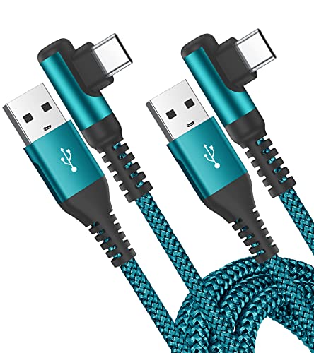 USB C Kabel 3.1A [2Stück 1M] Schnellladung,90 Grad Winkel USB C Kabel Nylon USB C Ladekabel für Samsung Galaxy S23 S22 S21 S20 S10 S9 S8 Plus/Ultra/FE,A71 A53 A52 A51 A50 A20e, Note 20/10/9,M31/M20 von AviBrex