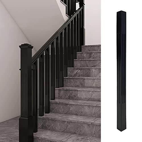 AviiSo Treppengeländer Holz Geländerspindeln für Veranda, Holztreppe Baluster für Treppeninneren, 95cm/37,4in (Size : Black 1Pack) von AviiSo