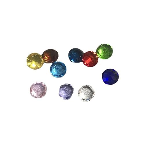 Axaooqeld 10 Stück 20 mm Glaskunst-Kronleuchter-Zubehör, Handgefertigte DIY-Kristall-Diamantperlen-Dekoration, Hängedekoration, Mehrfarbig von Axaooqeld