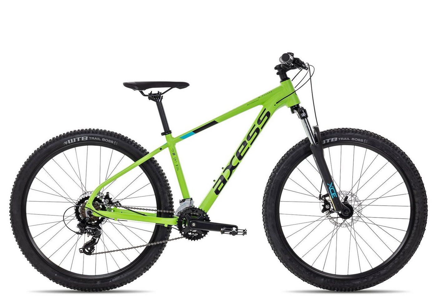 Axess Mountainbike Axess SANDEE, 14 Gang Shimano RD-TX800-7 Schaltwerk, Kettenschaltung, Herrenfahrrad MTB-Hardtail 27,5 Zoll grün von Axess