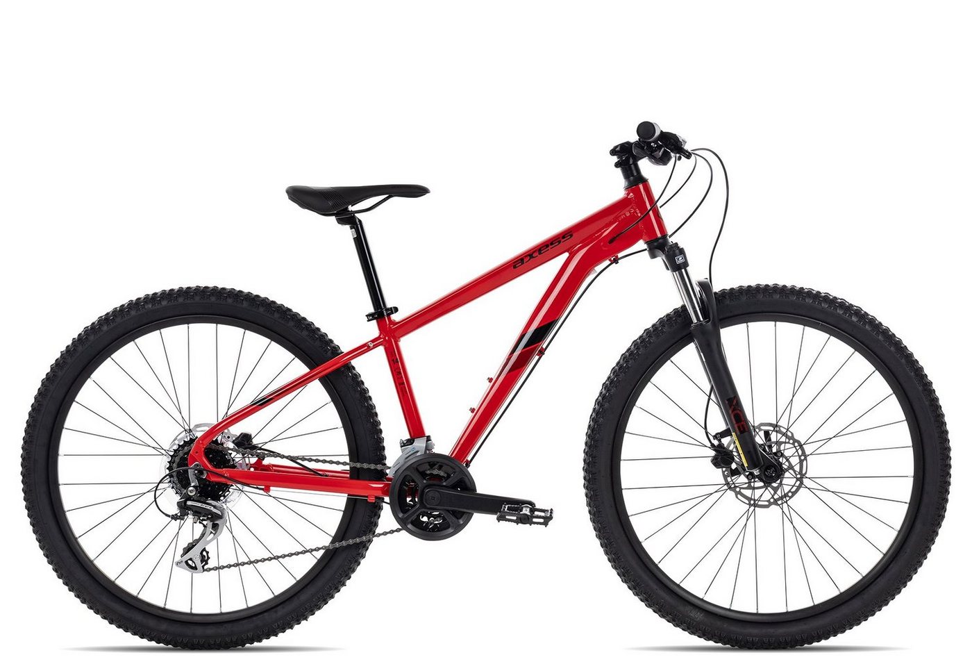 Axess Mountainbike STIPE Pro 26, 16 Gang Shimano RD-M3020-8 Altus Schaltwerk, Kettenschaltung, Jugendfahrrad 26 Zoll rot/orange von Axess