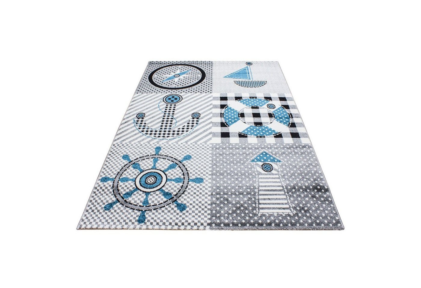 Kinderteppich Teppich für den Flur oder Küche Piraten-Design, Stilvoll Günstig, Läufer, Höhe: 11 mm von Stilvoll Günstig