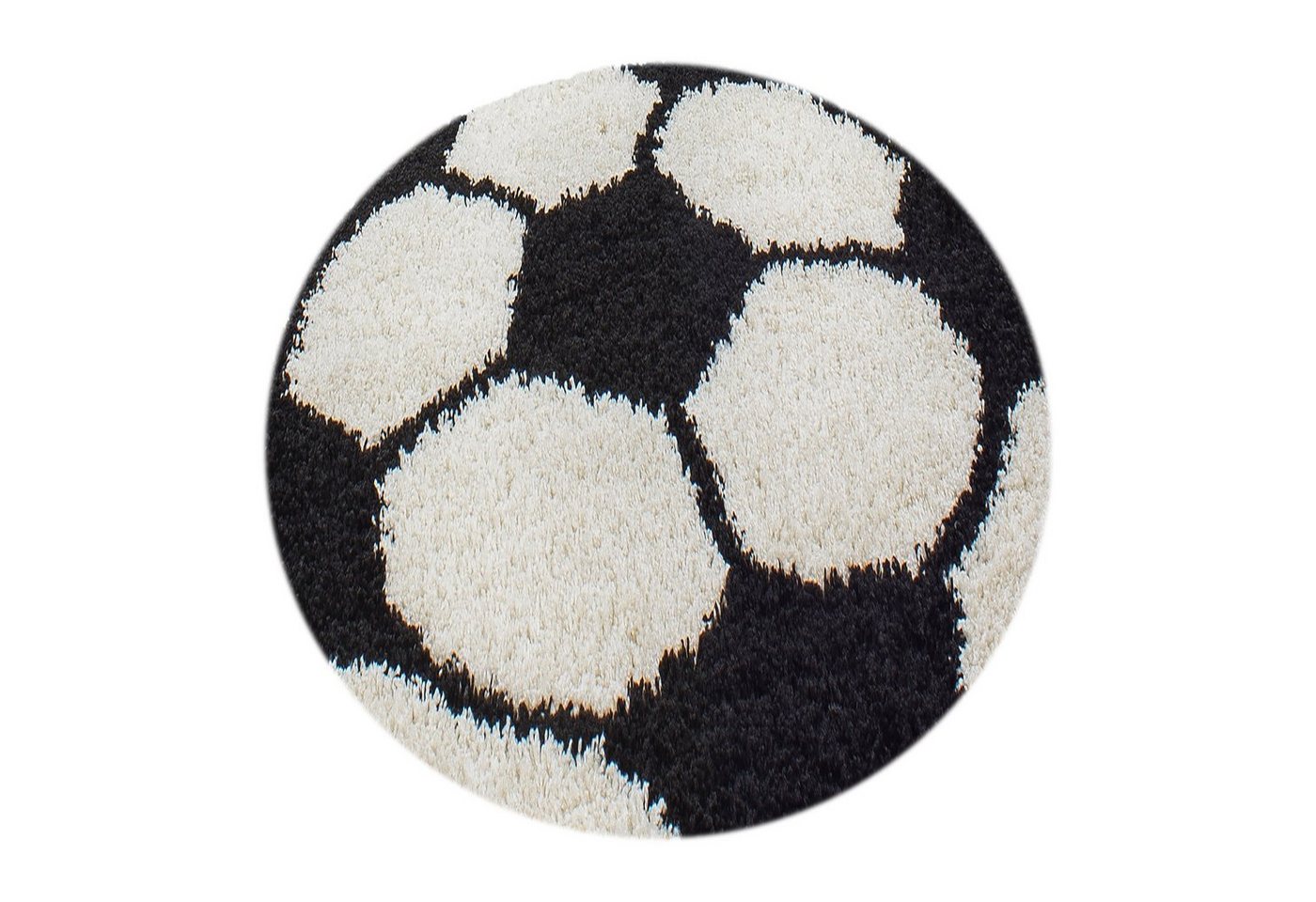 Kinderteppich für Spiel-Kinderzimmer Fußball-Design für Jungs und Mädchen, Stilvoll Günstig, Rund, Höhe: 30 mm von Stilvoll Günstig