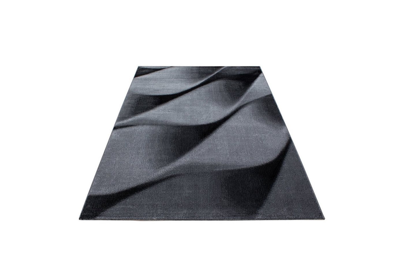 Teppich Kurzflor Wohnzimmer Schlafzimmer Abstraktes Wellen Design, Stilvoll Günstig, Rechteck, Höhe: 12 mm von Stilvoll Günstig